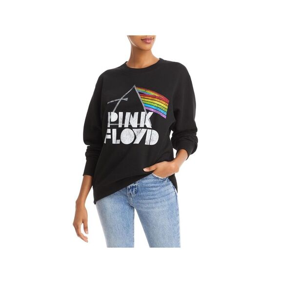 NWT HYBRID APPAREL Womens Black Long Sleeve Crew Neck Sweatshirt Plus 2XL - Picture 1 of 3